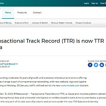 Transactional Track Record (TTR) is now TTR Data